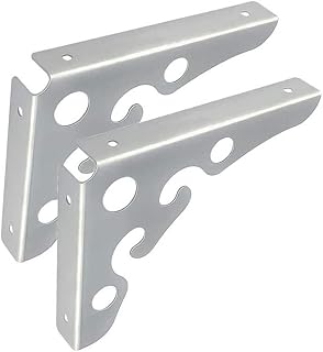 Shelf Bracket Countertop Support Bracket 1 Pair Floating Shelves Support Stainless Steel Shelf Brackets Tripod Wall Mounted Decorative Right Angle Bracket (Size : 10inch(25cm))