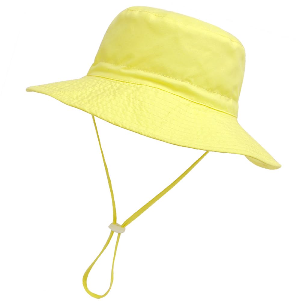 RaysonSombrero de Sol para Bebé Niña Ajustable Gorro Verano de Pescador para Niños ala Ancha Sombrero Bob Protección Solar UPF 50 para Exteriores Natación Playa Piscina