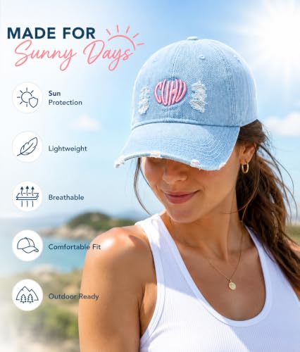 Image of Handcuffs Cap for Men Women Denim Stylish Baseball Caps Adjustable Free Size Hats | Gym Accessories | Sun Protective Hat