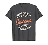 Giacomo l'Uomo Il Mito la Leggenda Maglietta, Uomo, Grigio Scuro, L