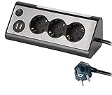 Entworfen mit einer dreieckigen Struktur lässt sich die Steckdosenleiste spielend einfach in jede Ecke platzieren. Ideal für den Einsatz in Besprechungsräumen, Büros, Hotels, Küchen, Heimbüros etc.