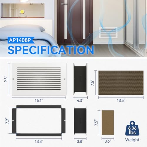 Suprocky Wall Return Air Pathway Kit with Filter (14"x 8" Retrofit) by SUPROCKY - Used condition - Image 5