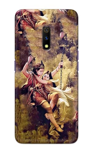 Image of Printed Hard Back Cover for Realme X Back Cover (Radha Krishna Love -J1) -190724(EA)
