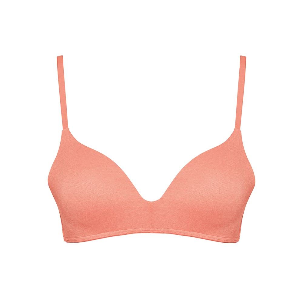 Sloggi Women's Orange (Orange - Light Combination M) Wow Embrace P Wireless Bra Not Applicable, 28A (Manufacturer Size: X-Large+)