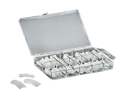 Profi Kunstnägel Natur Nagel Tips Set mit Box für Gelnägel und Acryl, 100er Pack