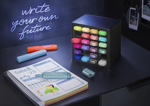 Surligneurs pointe biseautée Faber-Castell marqueurs plats 24 set