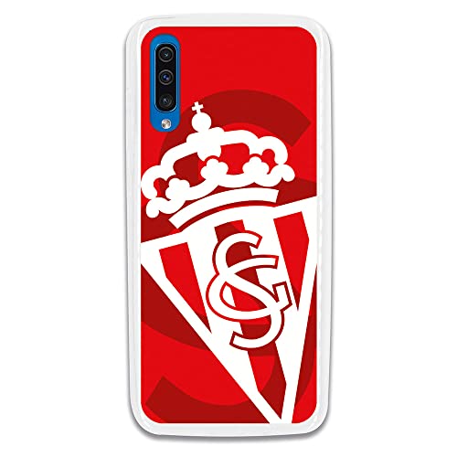 Personalaizer Funda Original Compatible con Samsung Galaxy A70 - Sporting Blanco sobre Rojo