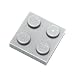 LEGO Light Gray (Medium Stone Grey) 2x2 Plate x100