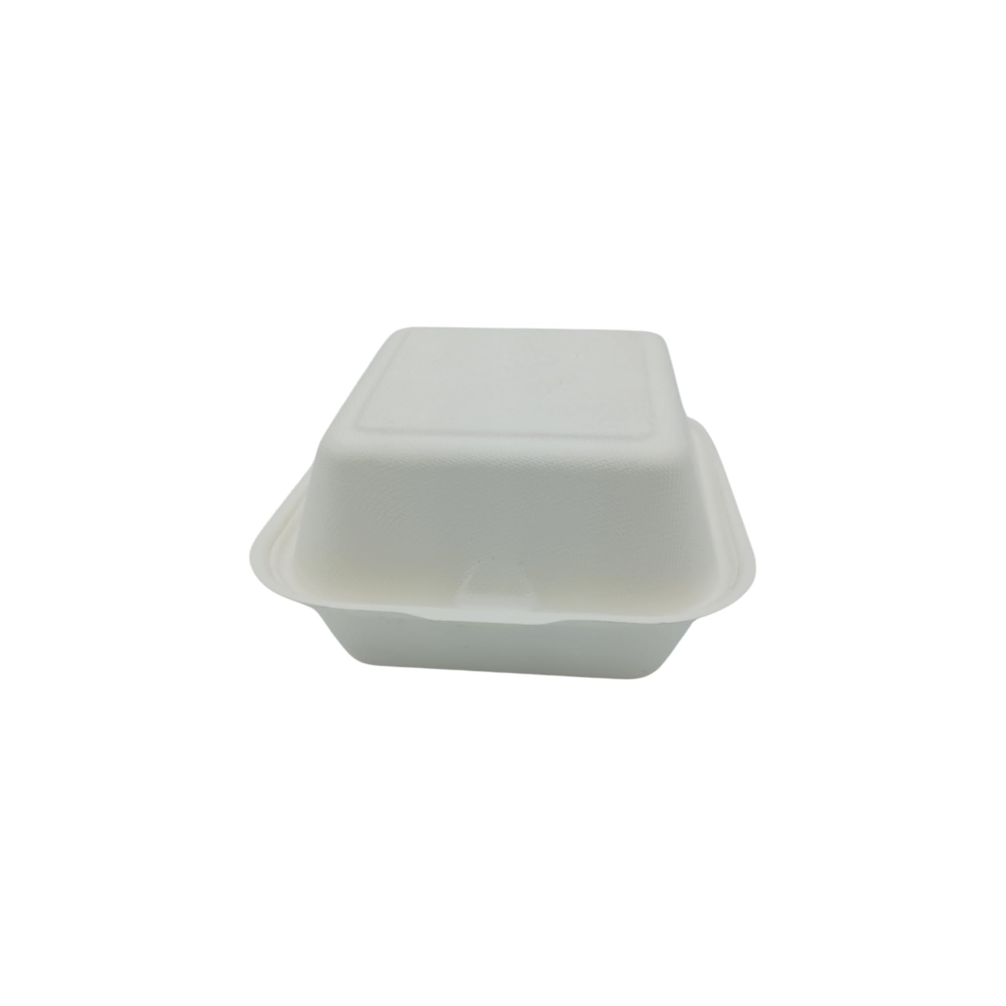 Générique 500 Boîtes à Burger Carrées en Fibre de Canne 15,3x15,3x7,7 cm - Coques Écologiques, Résistantes et Idéales pour Plats à Emporter