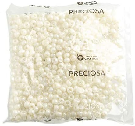 Preciosa Czech Seed Beads 32/0 (8mm) Eggshell Rainbow - 250g Bulk Bag Beads for Jewelry Making and Crafts