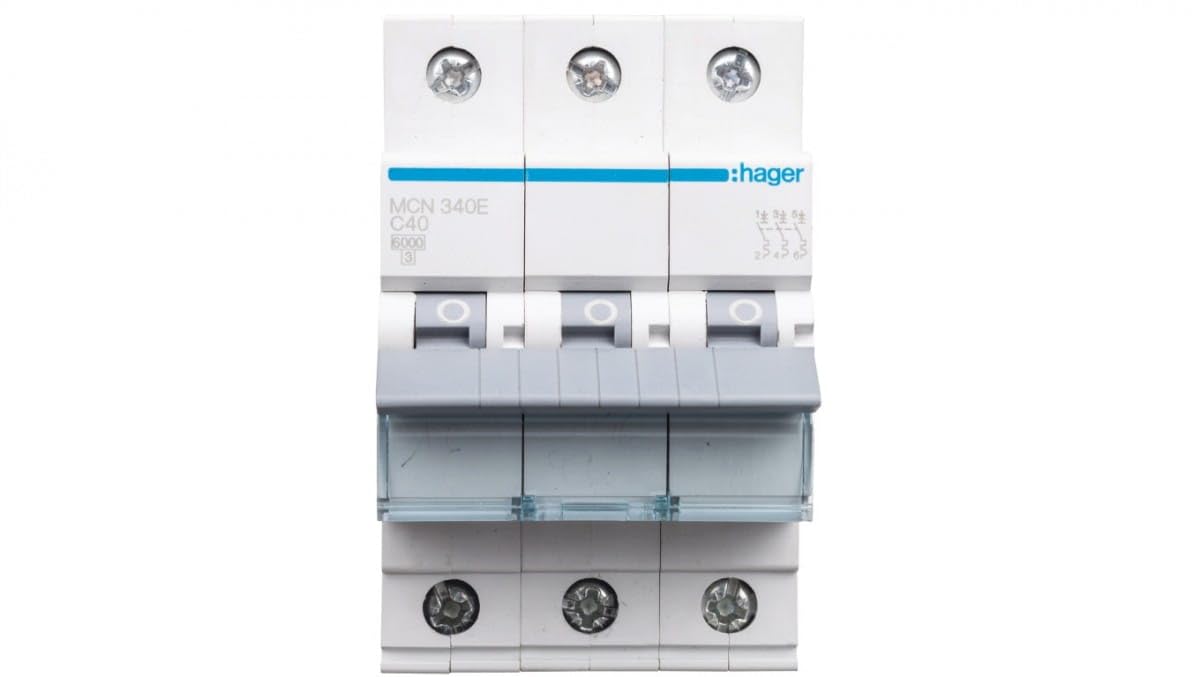 3P C 40A Overcurrent Switch 6kA AC MCN340E Overcurrent Switch