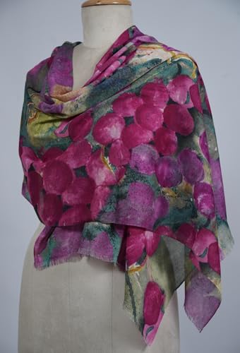 Image of VIC Cotton Modal Digital Print Scarf for Women | Digital Print Designer Stole | Soft Lightweight Luxury Wrap | Premium Cotton Modal Blend | 55 x 170 cm | VIC-SM-DP5517