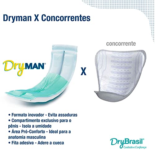Absorvente Masculino, Branco, Drymant, 10 unidades