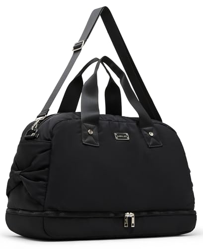 Madden Girl Women's Duffle Travel, Weekender Overnight Duffel Bag, Black2