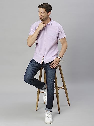Image of Thomas Scott Men's Cotton Casual Shirt | Regular Fit | Soft & Breathable Fabric | Stylish Everyday Wear for Work, Travel & Outings