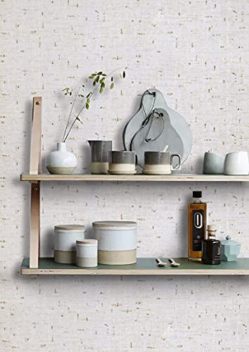 Dimoon Wallpaper 17.7’’ X 78.7’’ White Wallpaper Thicken Contact Paper Milky Grasscloth Wallpaper Removable White Peel And Stick Wallpaper Texture Film Self Adhesive Decorative Shelf Drawer Liner Roll #TOP7