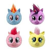 TY My Little Pony Bouncers 4-Pack – Soft Plush Toys for Kids – Bouncy Cuddly Character Set – Collectible Pony Plush