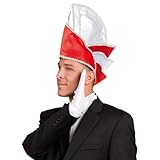  Prunkmütze Komiteemütze rot weiß