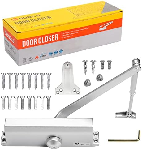 Commercial Door Closer 5016 -Adjustable Grade 1 Commercial Standard Automatic Door Closing and noiseless, Suitable for Commercial Doors- Medium Traffic Areas - Fitting Instructions UL Listed