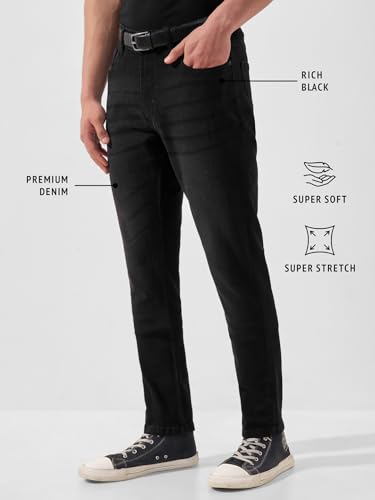 Image of Highlander Mens Slim Fit Denim Jeans for Man |Jeans for man| Regular Length|Mid-Rise|Stretchable Fabric