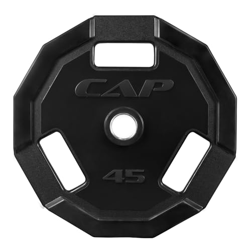 CAP Barbell 45 Lb 12-Sided Rubber Coated Olympic Weightlifting Grip Plate – Single by CAP Barbell - Used condition - US$65.63
