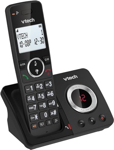VTech Digitales Schnurlostelefon ES2050, einfacher Anrufbeantworter, Blocker für unerwünschte Anrufe