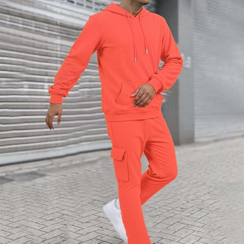 Ensemble décontracté homme coupe libre et design moderne orange - 3