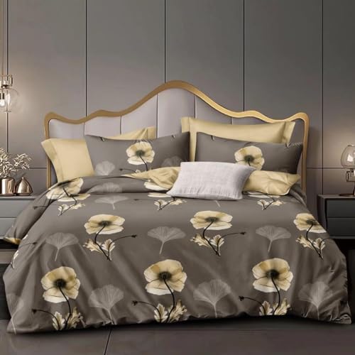 Image of Geo India Limited || Floral TC Cotton Blend Double Size Radium Bedsheet with 2 Pillow Covers (Printed Bedsheet - 09)
