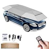 RUODATONLY Ombrello Parasole Completamente Automatico per Auto, Parasole Pieghevole Elettrico per SUV con Isolamento Termico Telescopico, Telecomando Automatico, Uso Esterno 4.6M-Grey