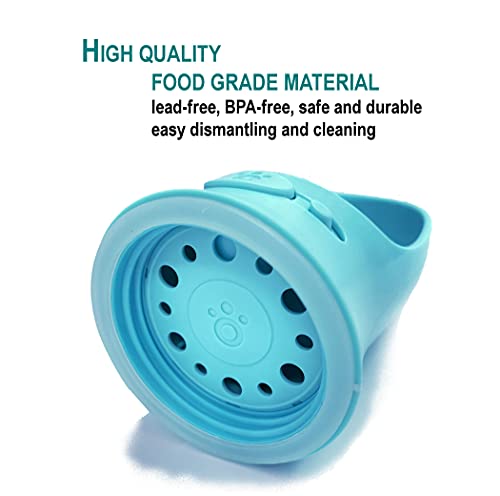 PETnSport Portable Water Dispenser - Light Weight Leak Proof Outdoor Walks Pet Dog Water Bottle (12oz, Blue) - Image 5