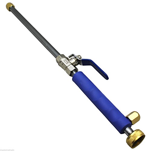 Mascarello High Pressure Wands Washer Sprayer Water Hose Nozzle Hydro Jet Power Washer Wand Car Windows Cleaning Sprayer Tools Garden Hose Universal Connector with A Curved Bellows and 2 Nozzle.