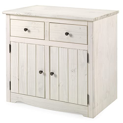 Wood Buffet Sideboard White Distressed | Furniture Dash White Distressed Finish #TOP13