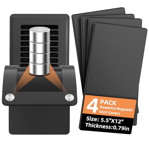Magnetic Vent Covers 5.5" x 12" - 4 Pack Pockets for Complete Seal Vents Cover for Floor Standard Air Registers for Floors Wall and Ceiling Register, Homes and RV, HVAC and Air Conditioning Vents Magnetic Vent Covers 5.5" x 12" - 4 Pack Pockets for Complete Seal Vents Cover for Floor Standard Air Registers for Floors Wall and Ceiling Register, Homes and RV, HVAC and Air Conditioning Vents