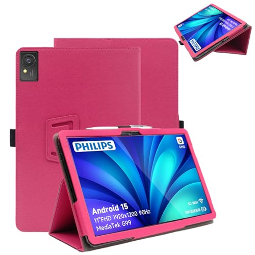 For PHILIPS T8015 11�C���` �P�[�X �J�o�[ ����PU �S�ʕی�^ �y�ʔ��^ �_�炩����G�� �����p���� �h���h�� �Փ˖h�~ ������ �X�^���h�@�\�t�� PHILIPS T8015�Ή��^�u���b�g�J�o�[(���b�h)