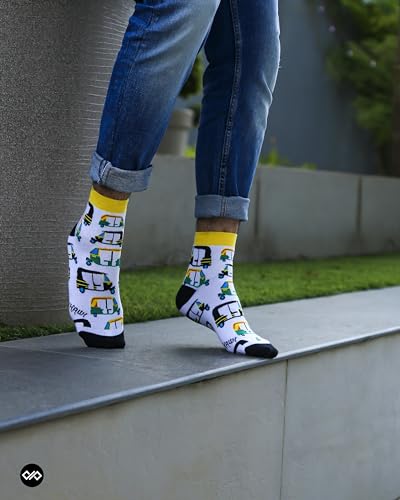 DYNAMOCKS Men's and Women's Combed Cotton Ankle Length Socks (Pack of 4) (Multicolour, Free Size)