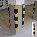 Protection d'angle de stationnement de voiture, protection d'angle pour garages de stationnement, protection en caoutchouc réfléchissant pour rez-de-chaussée, bords de garage (1 pièce, 100 cm)