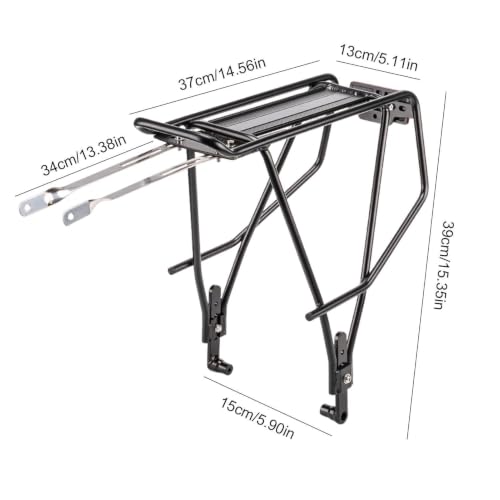 Rack de bicicleta trasero de aleación de aluminio multiusos premium 2