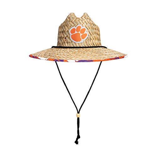 Image of FOCO Men's NCAA College Team Logo Floral Straw Sun Hat