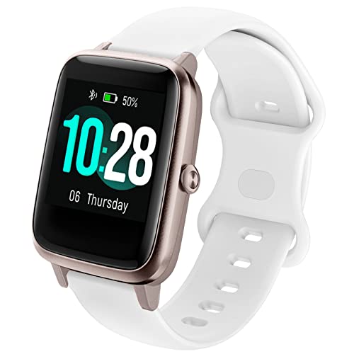 Newjourney 19Mm Adjustable White Silicone Smart Watch Band, Compatible With Id205L, Id205U, Id205S, Id205G, Id216 Veryfitpro Smartwatches cover