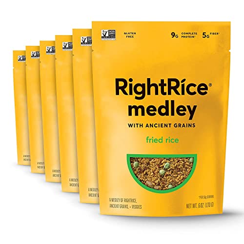 RightRice Medley - Fried Rice (6oz. Pack of 6) - Made from Vegetables â€“ Ancient Grains and More Veggies, Vegan, non GMO, Gluten Free
