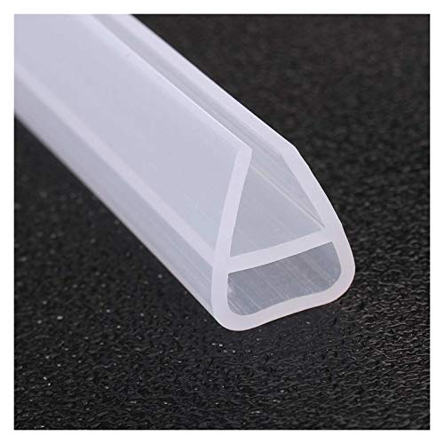 Zkenshan-Weather Stripping Seal 6 8 10 12mm U Shape Glass Door Sealing Strips, Silicone Rubber Shower Bath Room Door Window Glass Weatherstrip, Glass Door Seal Strip Stop Shower Leaks ( Color : 10mm )