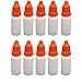 Aexit 10ml PE gauge Plastic Squeezable Dropper Dropping Bottle Orange Cap 10pcs