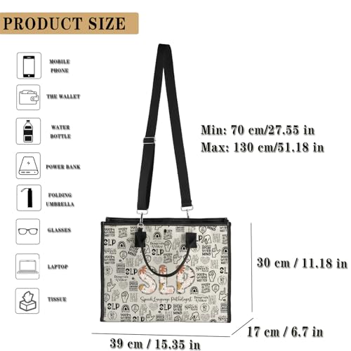 Bolso Tote de Lona para Terapeutas del Habla SLP miniatura 4