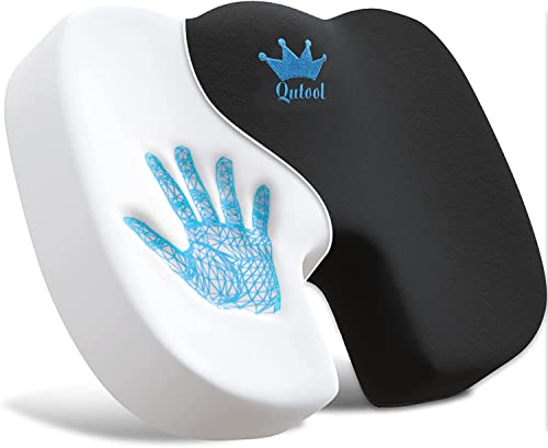 Coussin d'assise ergonomique pour chaise de bureau, voiture, fauteuil roulant, mousse à mémoire de forme, soutien pour les jambes, les hanches, le coccyx et le dos (noir) Cover
