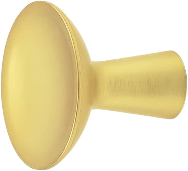 Hickory Hardware H078782BGB Maven Collection Hook Knob 2-5/16 Inch Diameter Brushed Golden Brass Finish