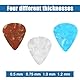 40 Stück Plektrum Plektren Gitarre 0,5 0,75 1,0 1,2mm Guitar Picks Gitarren Plektrum Plektrum E Gitarre Plektrum Akustikgitarre für Elektrische Akustische Bass oder Ukulele
