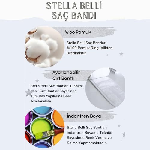 StellaBelli Saç Bandı & 30x30 Cm Havlu 2li Set |%100 Pamuk Bukle | Sporcu Makyaj Bandana | Cilt Bakımı | Beyaz
