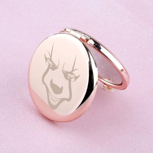 Espejo de maquillaje redondo WUSUANED con diseño payaso miniatura 5