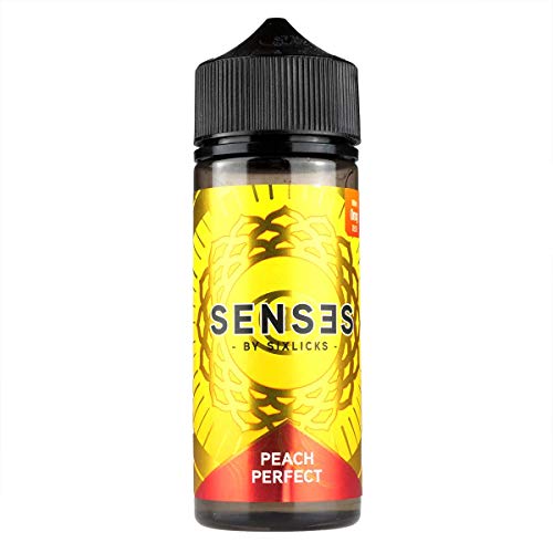 Six Licks e-Liquid Senses - Peach Perfect, Shake-and-Vape für Ihre e-Zigarette, 0.0 mg Nikotin, 100 ml
