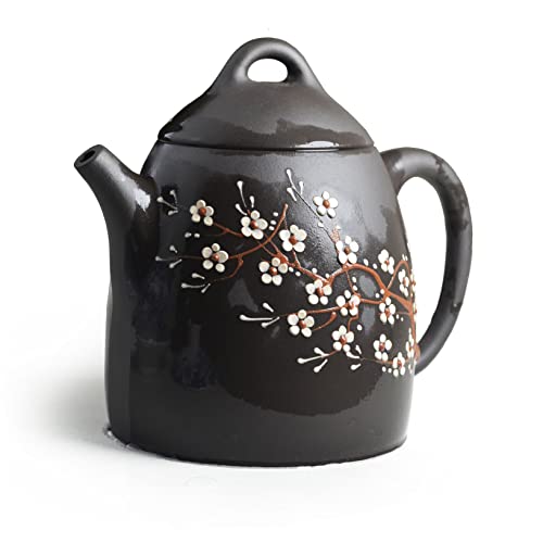 Teapot 240ml / 8oz Chinese Clay Genuine Black Qinquan Pot Infusers Loose Tea Blooming